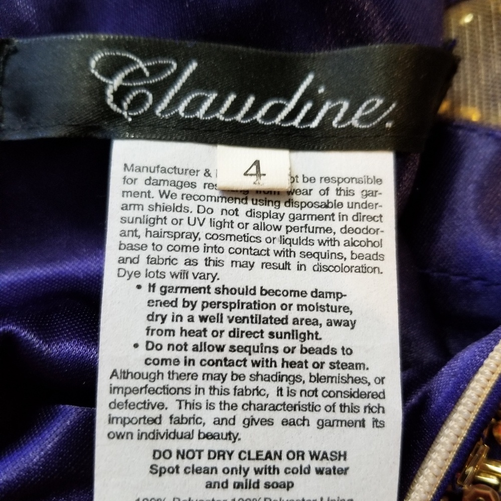 CLAUDINE PROM FORMAL DRESS MERMAID DRESS SIZE 4 - Picture 7 of 8